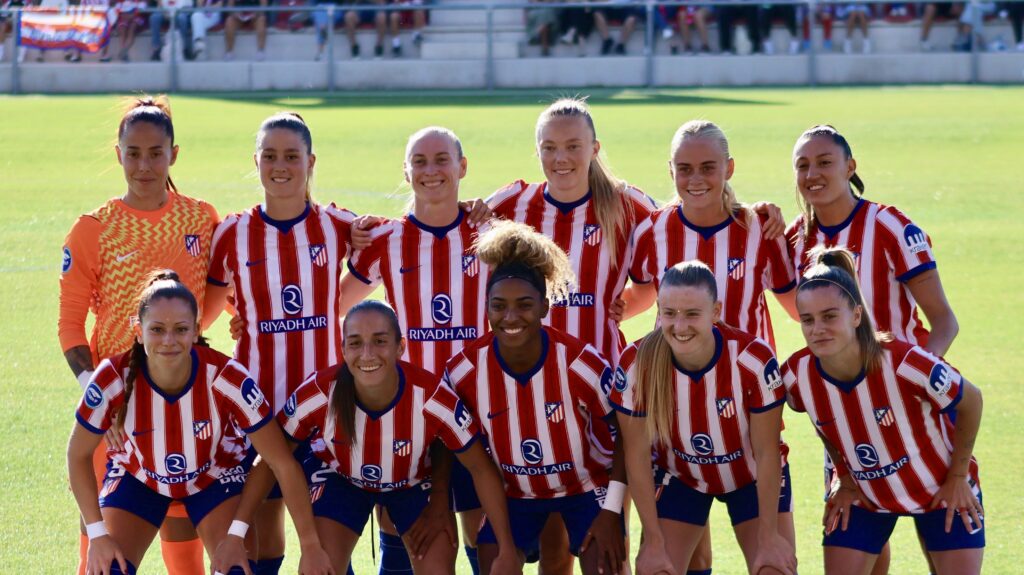 Once inicial del Atletico de Madrid frente al Logroño United en la jornada 4 de Liga F