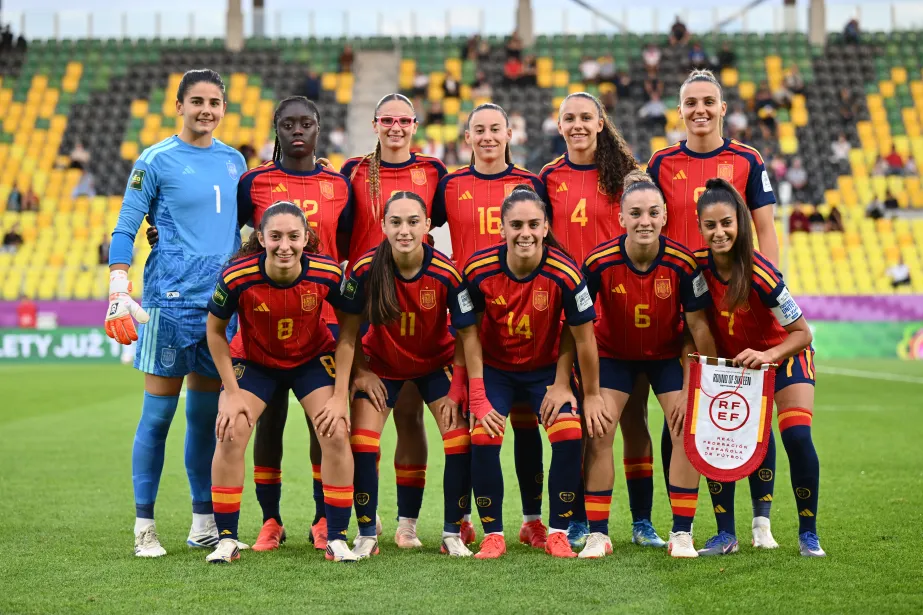 Once Inicial del España vs Portugal en el Mundial Sub20 de Polonia 2026